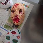activité extra-scolaire découverte des arts plastiques st priest Elodie Ventura L'impulsion creative masques halloween